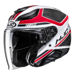 Kask motocyklowy otwarty HJC F31 Ceron czarny/czerwony