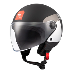 Kask motocyklowy MT STREET S INBOARD MATT BLACK/GREY czarny szary