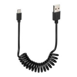 LAMPA Kabel sprężynowy Usb> USB typu C - 100 cm – czarny