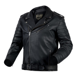 Kurtka motocyklowa skórzana ramoneska OZONE RAMONES MODERN matowy czarna