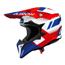 Kask cross AIROH WRAAAP VISION RED BLUE GLOSS biały czerwony niebieski