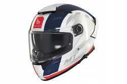 Kask motocyklowy MT THUNDER 4 SV THREADS GLOSS WHITE/BLUE biały niebieski czerwony