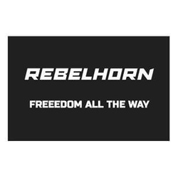 Odznaka na rzep REBELHORN FREEDOM ALL THE WAY BLACK
