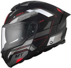 Kask motocyklowy MT ATOM 2 SV BAST BLACK/GREY czarny szary czerwony