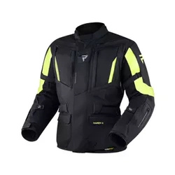 Kurtka motocyklowa tekstylna miejska/turystyczna Rebelhorn HARDY II czarny-żółty fluo