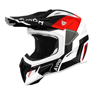 Kask cross AIROH AVIATOR ACE 2 SHIELD RED GLOSS czarny biały czerwony