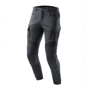 Jeansy motocyklowe OZONE FASTER Tapered Fit czarne