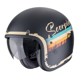 Kask motocyklowy otwarty SCORPION BELFAST EVO ADONIS MATT BLACK/BEIGE czarny beżowy