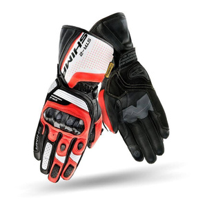 Rękawice motocyklowe sportowe skórzane Shima STR-2 GLOVES czerwony