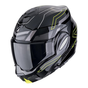 Kask motocyklowy SCORPION EXO-TECH CONQUER BLACK/FLUO czarny żółty fluo