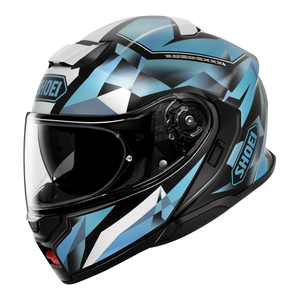 Kask motocyklowy SHOEI NEOTEC 3 FRAGMENTS TC-2 czarny niebieski biały