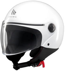 Kask motocyklowy MT STREET S SOLID GLOSS PEARL WHITE biały