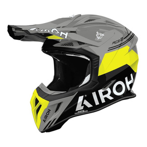 Kask cross AIROH AVIATOR ACE 2 FURY YELLOW GLOSS szary żółty czarny