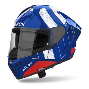 Kask motocyklowy AIROH MATRYX SCOPE BLUE/RED GLOSS niebieski czerwony biały