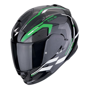 Kask motocyklowy SCORPION EXO-491 KRIPTA BLACK/GREEN/WHITE czarny zielony biały