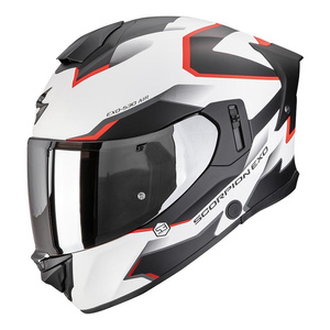 Kask integralny SCORPION EXO-530 AIR CLIP MATT WHITE/BLACK/RED biały czarny czerwony