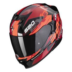 Kask motocyklowy SCORPION EXO-520 EVO AIR COVER BLACK/RED czarny czerwony