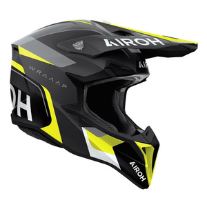 Kask cross AIROH WRAAAP CONQUER YELLOW MATT czarny szary żółty