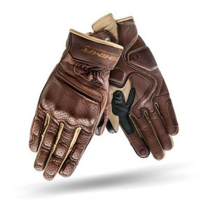 Rękawice motocyklowe turystyczne skórzane Shima AVIATOR jasny brązowy