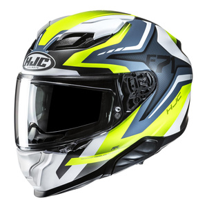 Kask motocyklowy integralny HJC F71 Fes żółty/niebieski
