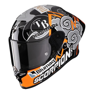 Kask motocyklowy integralny SCORPION EXO-R1 AIR FIM RACING ARON 2024 czarny szary pomarańczowy