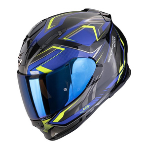 Kask motocyklowy integralny SCORPION EXO-491 ZUMO BLACK/BLUE/NEON YELLOW czarny niebieski żółty fluo