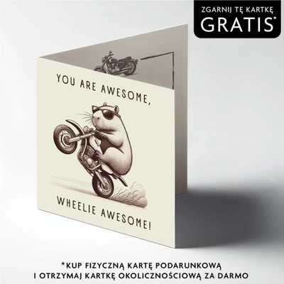 Kartka urodzinowa motocyklowa "You are awesome"