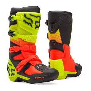 Buty motocyklowe cross dziecięce FOX JUNIOR COMP ORANGE/YELLOW pomarańczowy żółty