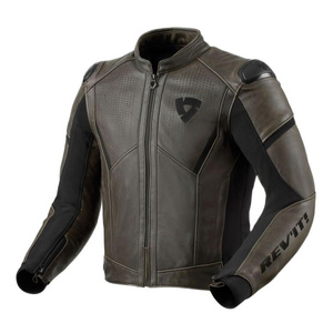 Kurtka motocyklowa skórzana REVIT PARALLAX BLACK/OLIVE czarny zielony