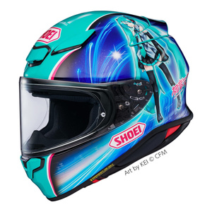 Kask integralny SHOEI NXR2 HATSUNE MIKU TC-4 niebieski zielony