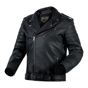 Kurtka motocyklowa skórzana ramoneska OZONE RAMONES MODERN matowy czarna