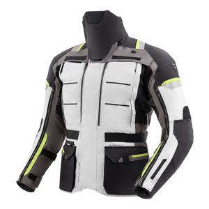 Kurtka motocyklowa tekstylna Rebelhorn CUBBY V czarny-szary-żółty fluo