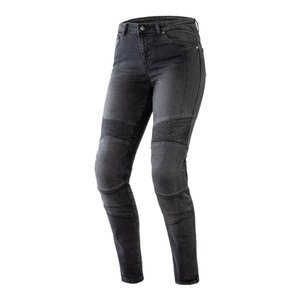 Damskie jeansy motocyklowe OZONE AGNESS II czarny sprany