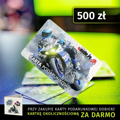 Bon voucher karta podarunkowa motocyklowa 4ride w wersji fizycznej